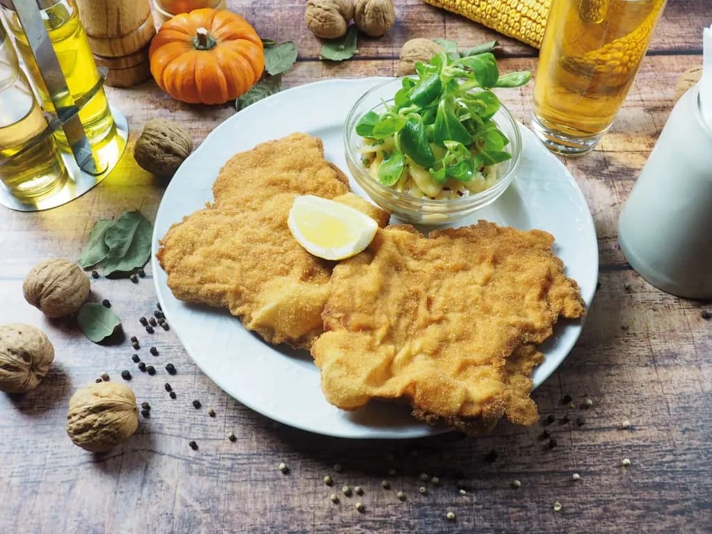 Gebackenes Schnitzel vom Schwein